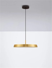 Lustra LED suspendata design modern VETRO auriu, D-50cm