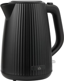 HOMCOM Fierbător Electric 1,7L 2200W cu Filtru Anticalcar Detașabil Oprire Automată Bază Rotativă 360° Negru | Aosom Romania