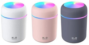 Umidificator de aer cu ultrasunete cu difuzor aromaterapie cu LED, 300 ml