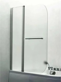Paravan de cada pivotant Inter Ceramic 100x140 cm sticla 5 mm profil crom lucios-opac stanga