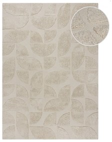 Covor crem țesut manual din bumbac 80x150 cm Ada Arch Geo – Flair Rugs