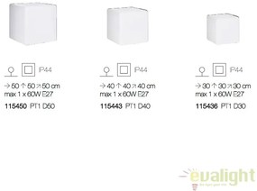 Corp iluminat decorativ exterior cu protectie IP44 LUNA PT1 D40 191584