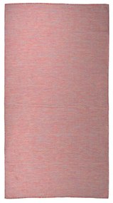 Covor de exterior, rosu, 80x150 cm, tesatura plata Rosu, 80 x 150 cm