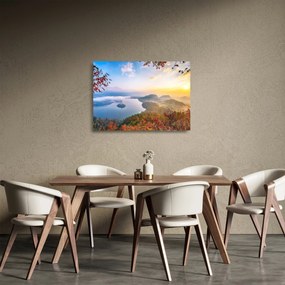 Tablou pe sticlă - Lacul Bled (70x50 cm)