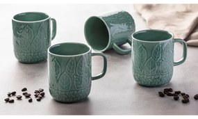 Căni turcoaz 4 buc. din porțelan 400 ml Heath Jade – Ladelle