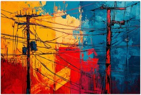 Tablou - Linii electrice abstracte (90x60 cm)