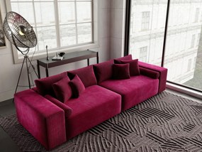 Canapea extensibilă dumonde cu ladă de depozitare si sezut confortabil din spuma high-density, Marbela Zoom Red XXL 295x100 cm