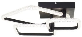 Brilliant - Plafonieră LED dimabilă AYDIN LED/34W/230V, neagră + telecomandă