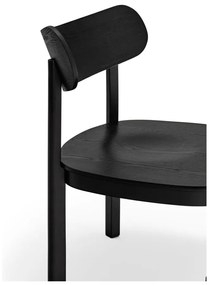 Fotoliu dining negru în decor frasin Nara - Teulat