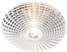 Plafonieră clasică neagră cu sticlă fumurie 35 cm IP44 - Nohmi