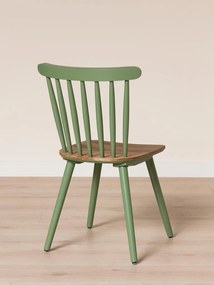 Scaun verde salvie din lemn de mango, "Paulin"