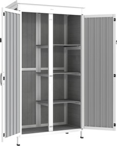 Outsunny Dulap de Exterior pentru Unelte cu 3 Rafturi Detasabile | Aosom Romania