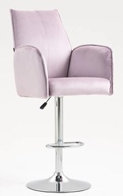 HR280W Scaun Mov din Catifea cu Bază Cromata