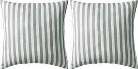 vidaXL Perne de exterior, 2 buc, imprimeu dungi, 45 x 45 cm, gri