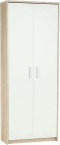 Dulap JOHAN 2 NEW 05, stejar sonoma/alb, DTD laminat, cu 2 usi, 73x34x