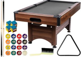 GamesPlanet Masă de biliard cu echipament, maro/antracit