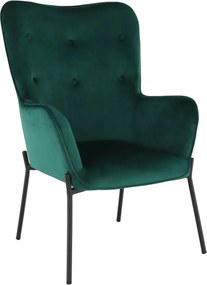 Fotoliu de design, catifea Velvet smarald, SURIL