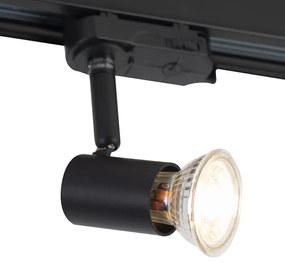 Lampă pe șină trifazată neagră - Jeany