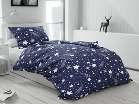Lenjerie de pat din bumbac Culoare albastru inchis, NIGHT SKY