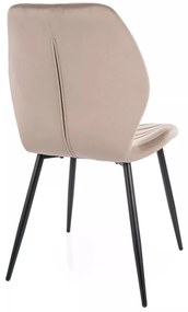 Scaun Mike velvet bej inchis/negru Blu40
