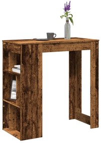 vidaXL Masă bar cu rafturi, lemn vechi, 102x50x103,5 cm lemn prelucrat