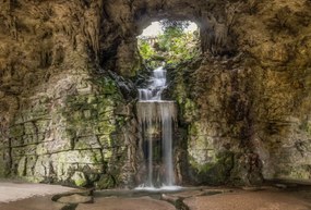 Fototapet. Cascada din Grota, Parc des Buttes-Chaumont, Paris. Art.01037