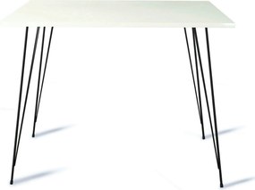 Masa 801CMY2936, alb/negru, PAL melaminat/metal, 90x90x75 cm
