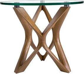 Masuta auxiliara design minimalist Walnut