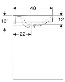 Lavoar Geberit Smyle Square 60x48 cm, alb - GEC500.229.01.1