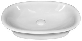 Lavoar pe blat, Fluminia, Diana, oval, 59 x 38,5 cm, alb