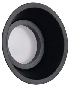 Spot incastrabil tavan/perete, design modern DEEP negru H0111 MX