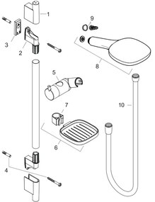 Set de dus cu bara 65 cm Hansgrohe, Raindance Select E, crom