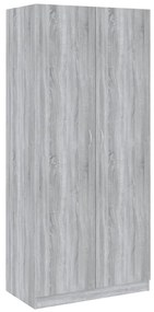 815355 vidaXL Șifonier, gri sonoma, 90x52x200 cm, lemn prelucrat