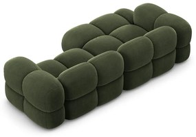 Colțar verde cu tapițerie din catifea (cu colț pe partea stângă/cu șezlong) Loretto – Cosmopolitan Design