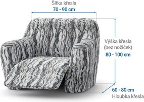 Gaico Huse bielastice OCEANO NOU gri-albăstrui fotoliu de relaxare (l. 70 - 90 cm)