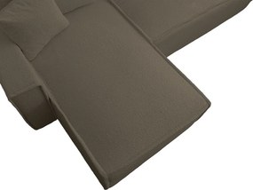 Canapea extensibila de colt SMART BOUCLE, gri-maro, reversibila, 232x143 cm