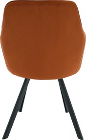 Scaun de design, ţesătură Velvet teracot, AURIL