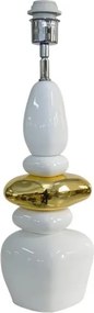 Lampa de masa decorativa STONES OF ZEN 70cm auriu alb