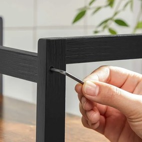 Raft de bucătărie cu polițe MARGE, negru