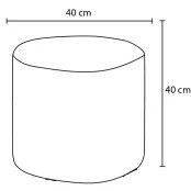 Taburet RONDO, Ø 40 cm, maro