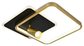 Lustra LED Cu Telecomanda, Elit's Tulia s, Negru-Gold, 76w