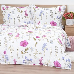 Lenjerie de pat din muselină 4Home Wildflower Harmony, 140 x 220 cm, 70 x 90 cm