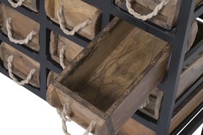 Comodă vintage din metal cu 30 sertare din matrițe vechi de cărămizi, „Old Mould”