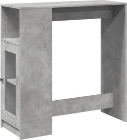 vidaXL Masă de bar cu rafturi gri beton 101x40x103,5 cm lemn prelucrat