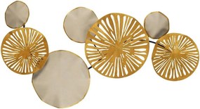 Decoratiune perete ASTRID-CH102-3, auriu/crem inchis, metal, 79x35 cm