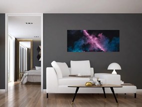 Tablou - Fum roz-albastru (120x50 cm)