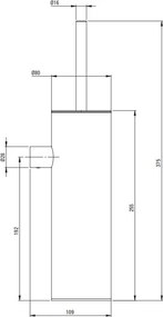 ROUND - Perie Toaletă, Montare pe Perete Finisaj: Cromat ADR_0721