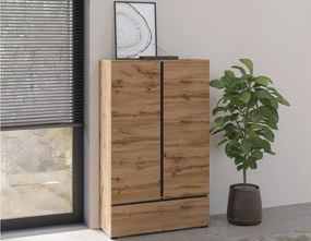 Dulap lemn masiv Orion - Stejar deschis, 89 × 210 × 60 cm