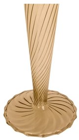 Sfeșnic din sticlă PT LIVING Swirl, înălțime 26,5 cm, maro deschis