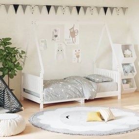 834505 vidaXL Cadru de pat pentru copii, 80x160 cm, lemn masiv de pin